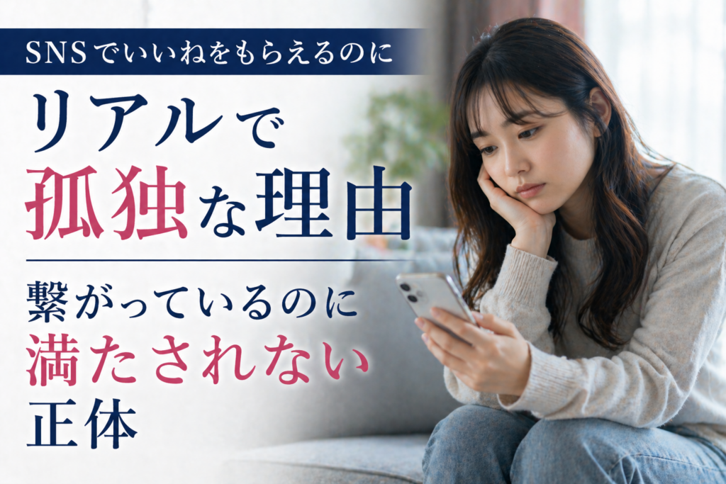 SNSでいいねをもらえるのにリアルで孤独な理由｜繋がっているのに満たされない正体
