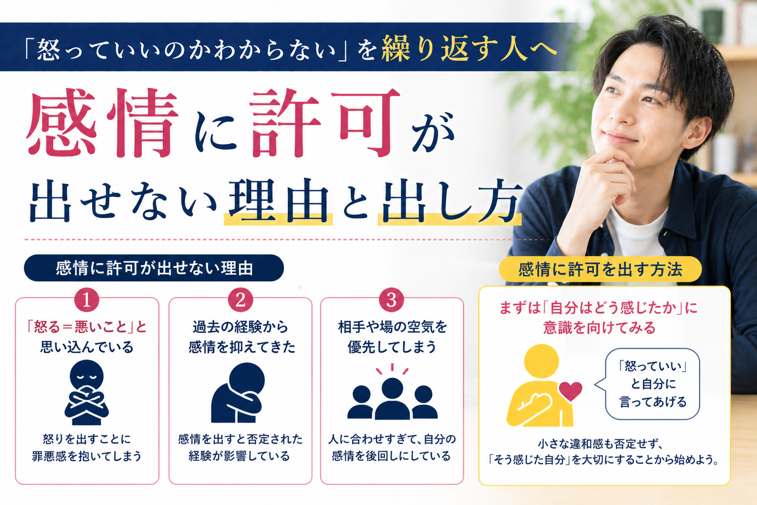 「怒っていいのかわからない」を繰り返す人へ｜感情に許可が出せない理由と出し方